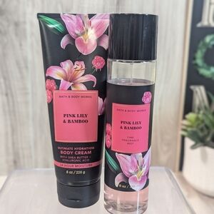 Bath & Body Works PINK LILLY & BAMBOO Mist &/Body Cream